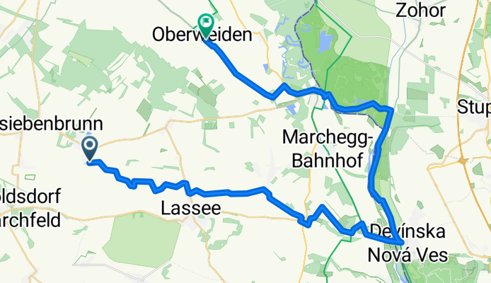 Untersiebenbrunn nach Oberweiden