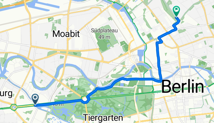 Straße des 17. Juni, Berlin nach Theodor-Heuss-Weg, Berlin