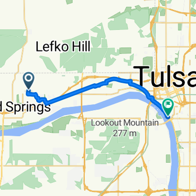 E 11th St, Sand Springs to Riverside Dr, Tulsa
