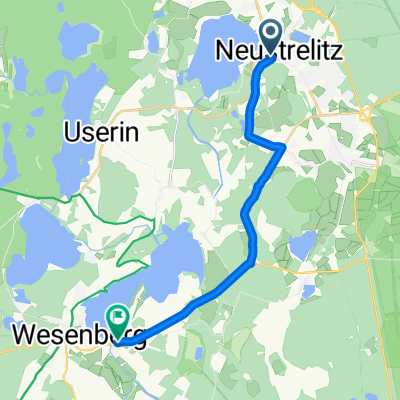 Route nach Wesenberg