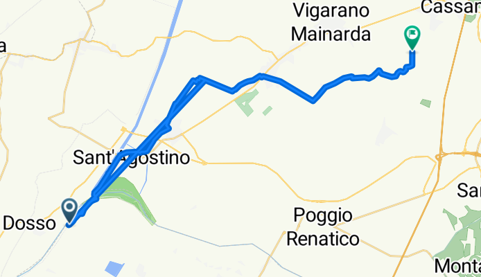 Via Banca Destra Reno, Pieve di Cento a Via Ladino, Ferrara