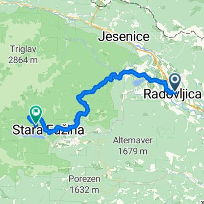 Gradnikova cesta, Radovljica to Stara Fužina, Bohinjsko Jezero