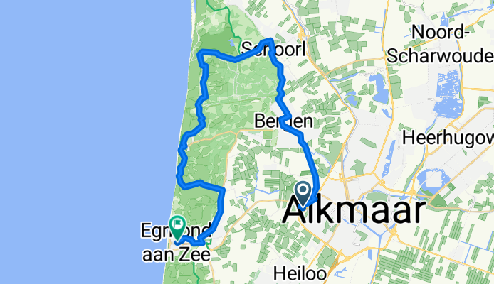 Terborchlaan, Alkmaar nach Burgemeester Eymaplein, Egmond aan Zee