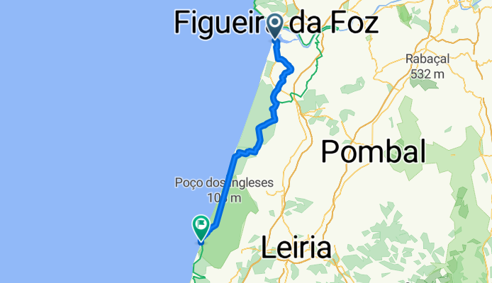 Route to Figueira da Foz