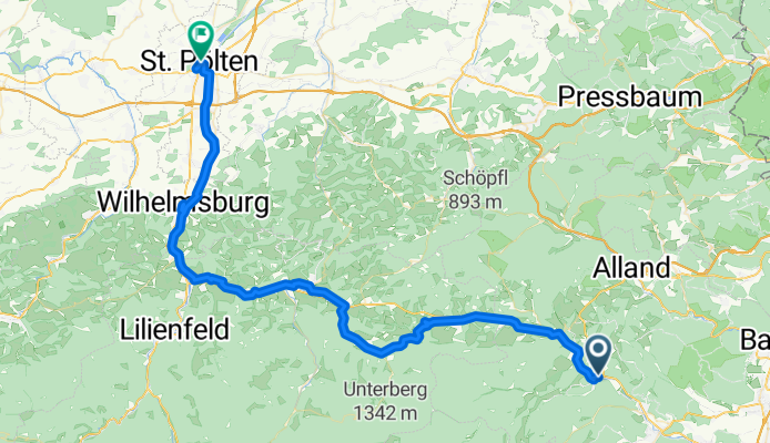 Hauptstraße, Weissenbach an der Triesting nach Kremser Gasse, Sankt Pölten