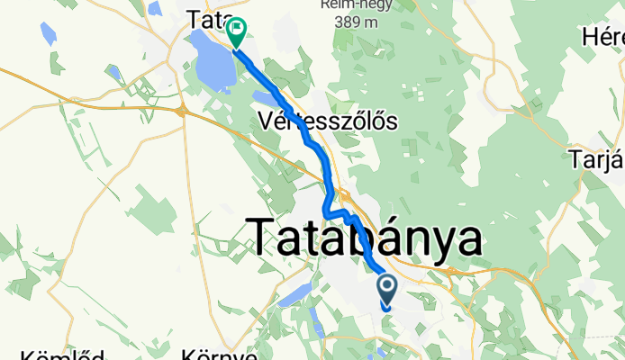 Magyary Zoltán utca, Tatabánya - Tópart sétány, Tata