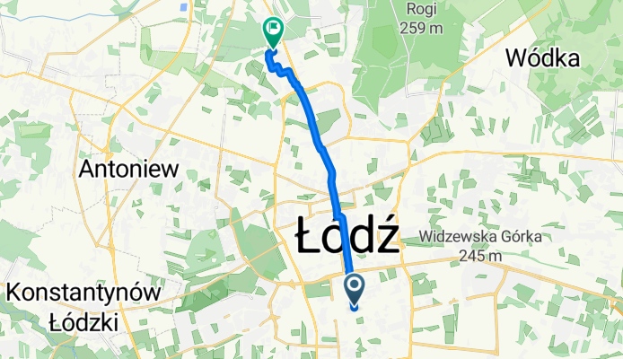 Piotrkowska, Łódź do Gen L Okulickiego, Łódź