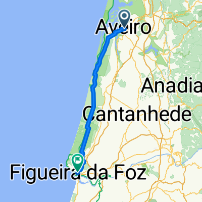 Cais do Côjo, Aveiro nach Largo Pereira dos Santos, Figueira da Foz