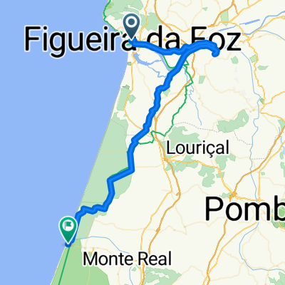 Largo Pereira dos Santos, Figueira da Foz nach Largo Primeiro de Maio, Vieira de Leiria