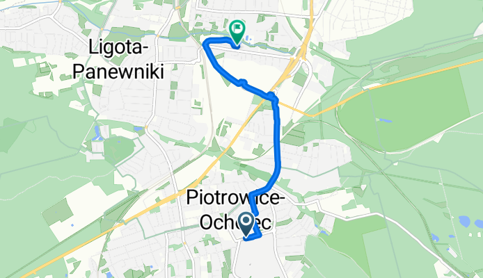 Spokojna, Katowice do Stara Kłodnicka, Katowice