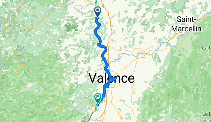 Avenue Jean Jaurès, Saint-Vallier à Via Rhona, Beauchastel