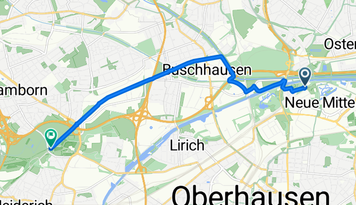 Route zu Landschaftspark Duisburg-Nord