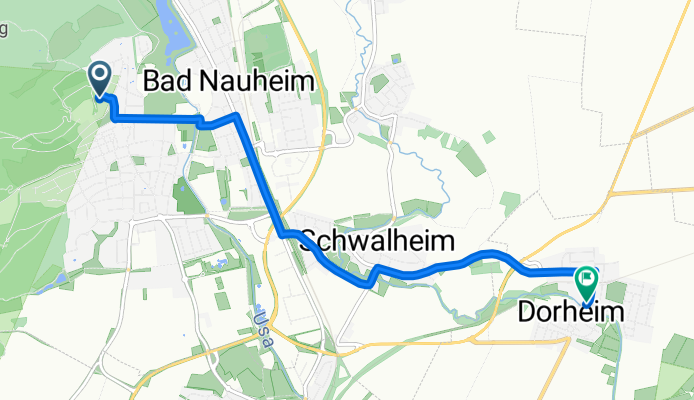 Höhenweg, Bad Nauheim to Wetteraustraße, Friedberg