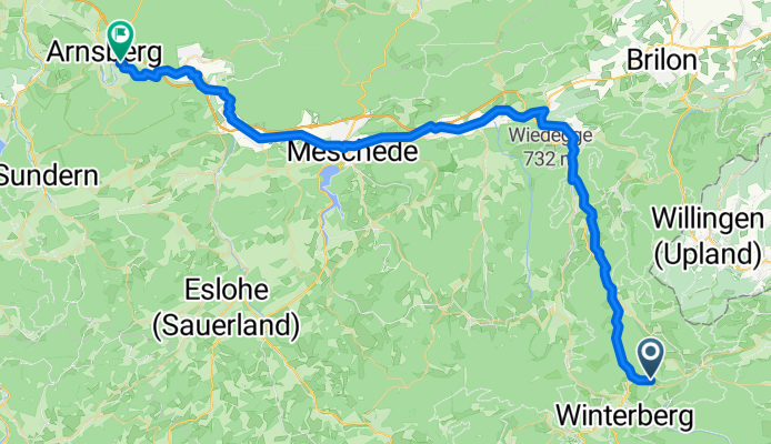 Rothaarsteig, Winterberg nach Gutenbergplatz, Arnsberg