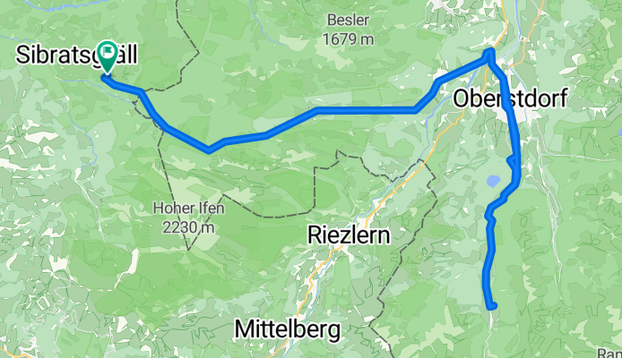 Sibratsgfäll Rindberg- Rohrmoos- Birgsau- Rindberg