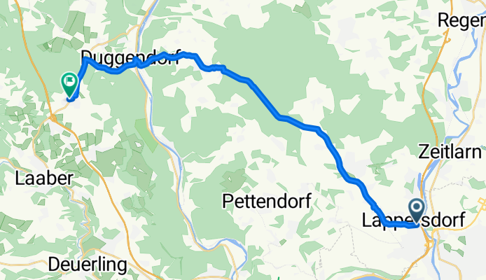 Blumenweg, Lappersdorf nach Forststraße, Brunn