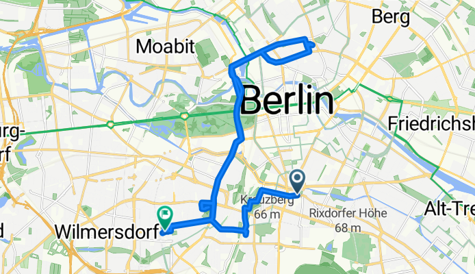 Zossener Straße, Berlin nach Apostel-Paulus-Straße, Berlin