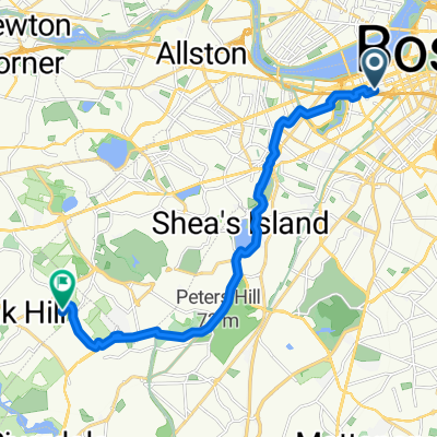Boylston St, Boston to Wayne Rd, Newton