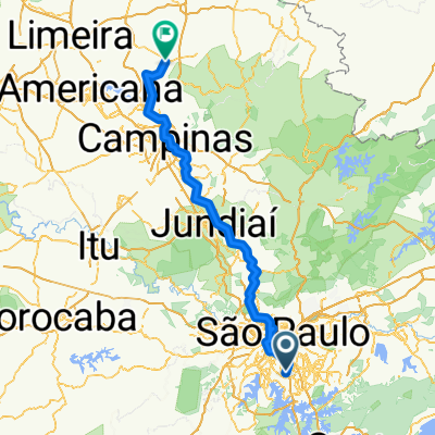De Rua Baependy a Rua Rota dos Imigrantes