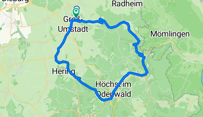 Ziegelwaldweg, Groß-Umstadt nach Ziegelwaldweg, Groß-Umstadt