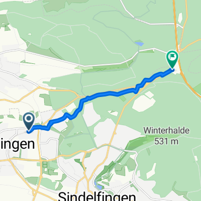 Route in Sindelfingen