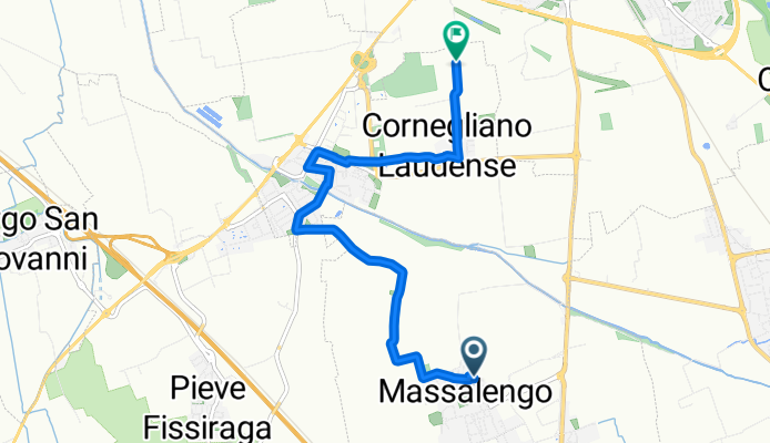 Via Achille Grandi, Massalengo a Via Cascina della Marescalca, Lodi