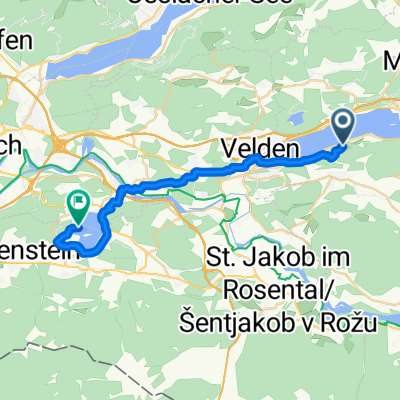 Auen-Auenstraße, Schiefling am Wörthersee nach Halbinselstraße, Finkenstein am Faaker See