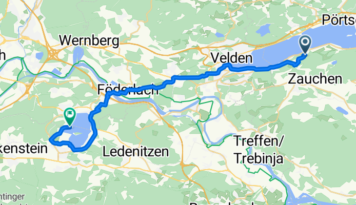 Auen-Auenstraße, Schiefling am Wörthersee nach Halbinselstraße, Finkenstein am Faaker See