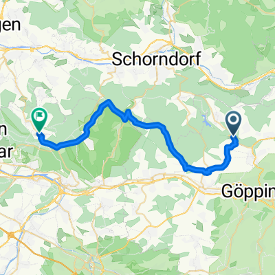 Zachersmühle, Adelberg nach Kantstraße, Aichwald