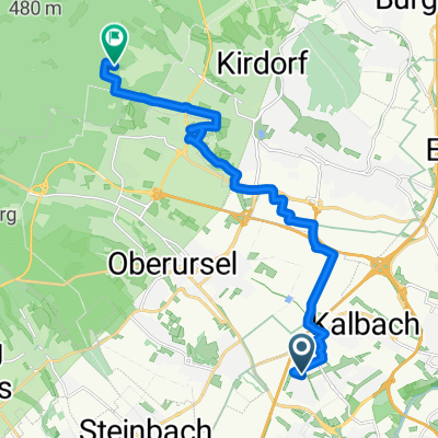 Eugen-Kaufmann-Straße, Frankfurt am Main nach Erdenkautenweg, Bad Homburg vor der Höhe