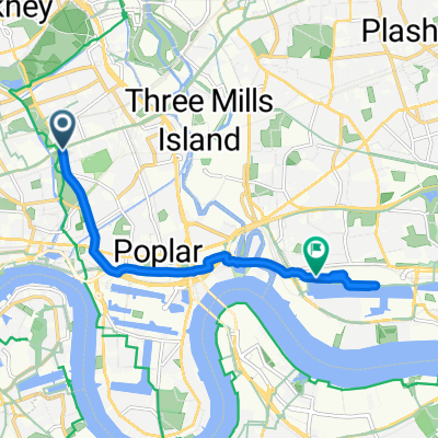 Morgan Street, London to Kamal Chunchie Way, London