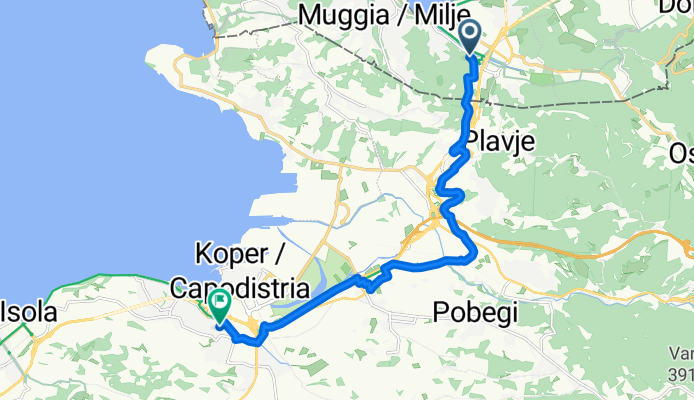 Strada Provinciale Farnei, Muggia à Kovačičeva ulica, Koper