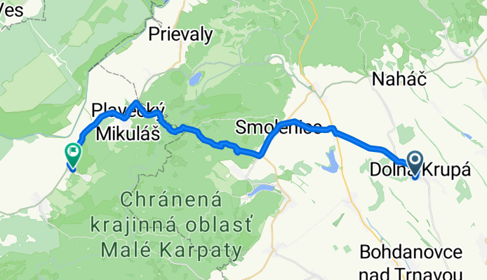 Horný Chríb do Plavecké Podhradie