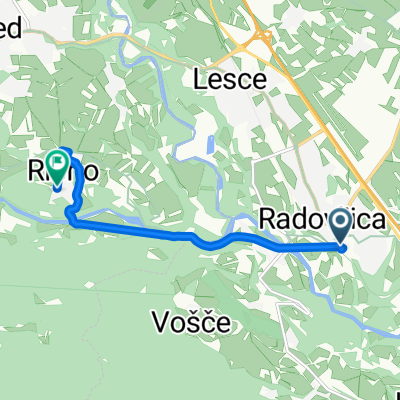 Linhartov trg do Izletniška ulica
