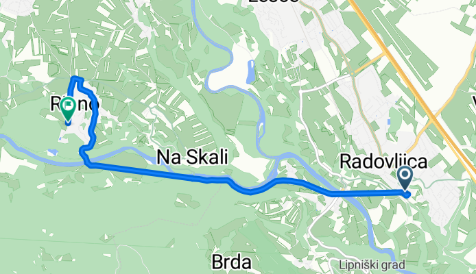 Linhartov trg do Izletniška ulica