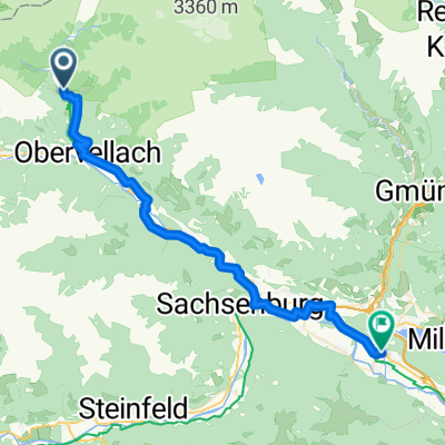 3. Etappe: Mallnitz/alte Bahntrasse nach Spittal