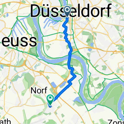 Benrather Straße, Düsseldorf nach Richterstraße, Neuss