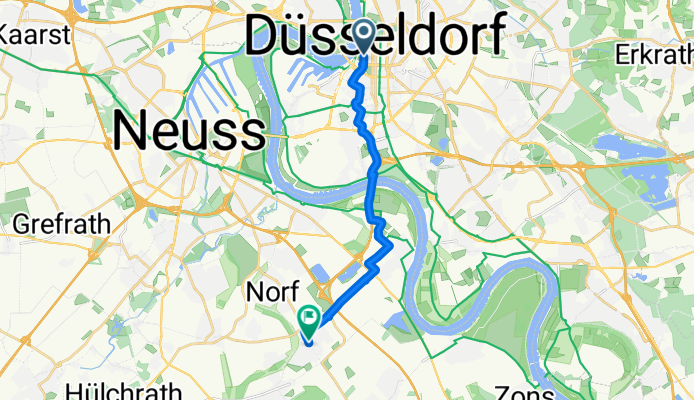 Benrather Straße, Düsseldorf nach Richterstraße, Neuss