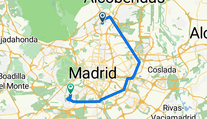 Calle Antonio de Cabezón to Calle de Ocaña