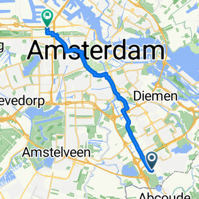 Route in Amsterdam