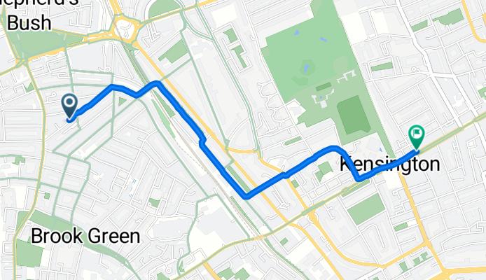 Melrose Gardens, London to Kensington High Street, London