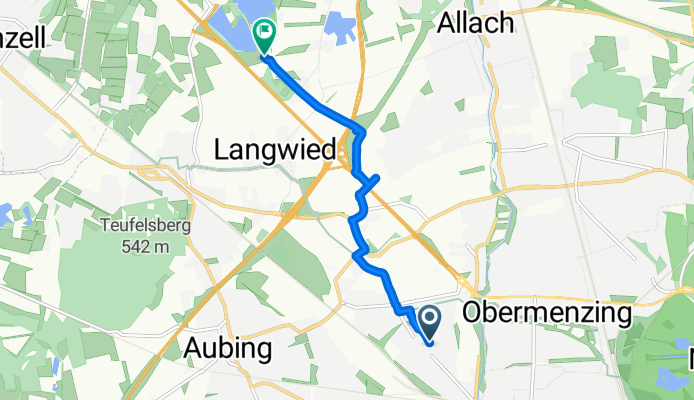 Keyserlingstraße, München nach Aubing-Lochhausen-Langwied, München
