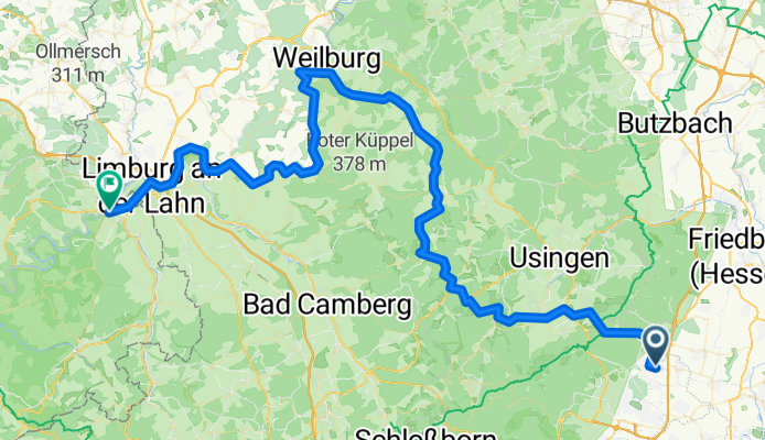 Von Friedrichsdorf bis Limburg an der Lahn