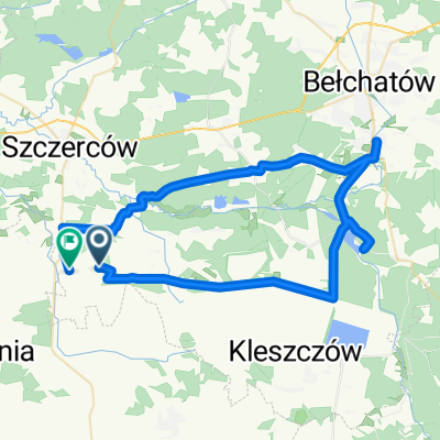 Chabielice, Szczerców do Chabielice, Szczerców