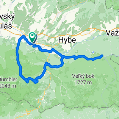 Route in Liptovský Hrádok