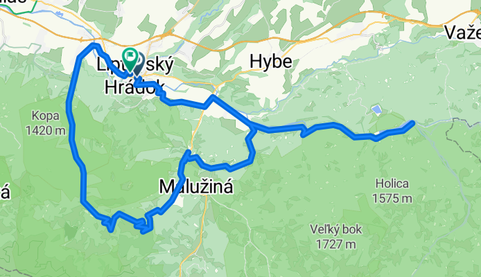 Route in Liptovský Hrádok