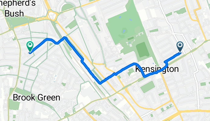 Kensington and Chelsea, London to Melrose Gardens, London