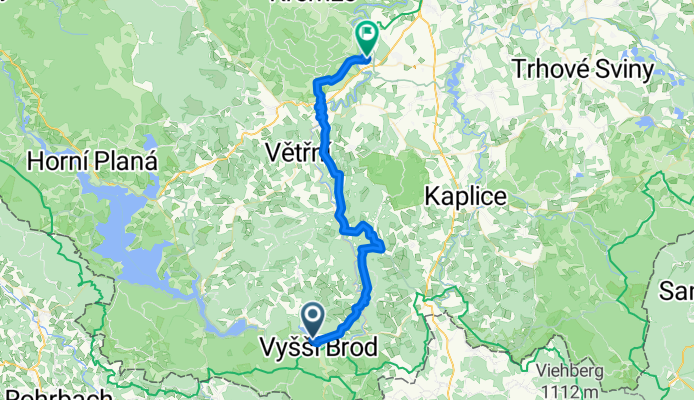 20.7.-Vyšší Brod-Rozmberg-Rozmital-Cesky kr.-Zlatá Koruna 4:09hod-11,4km/hod-58,9max