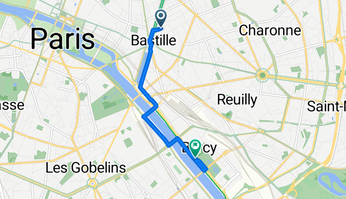Rue Sedaine to Quai de Bercy