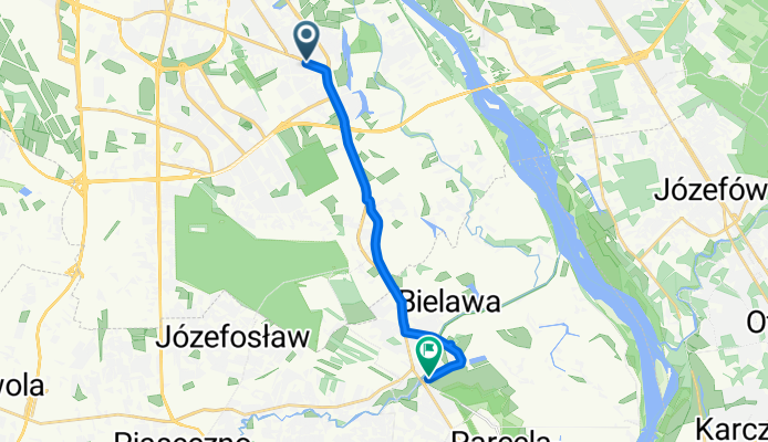 Sarmacka, Warszawa do al Wojska Polskiego, Konstancin-Jeziorna